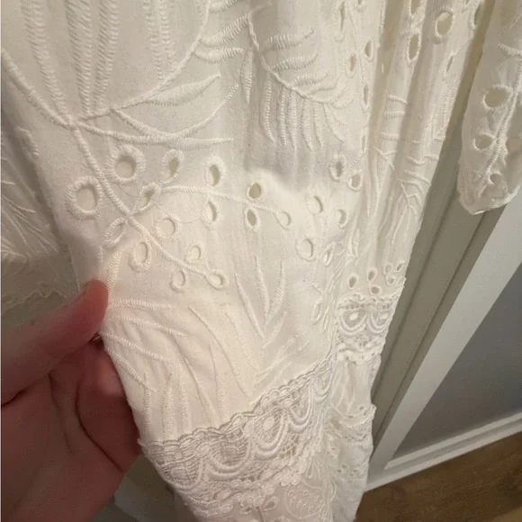 Antonio Melani White Eyelet Maxi Dress - Picture 7 of 8